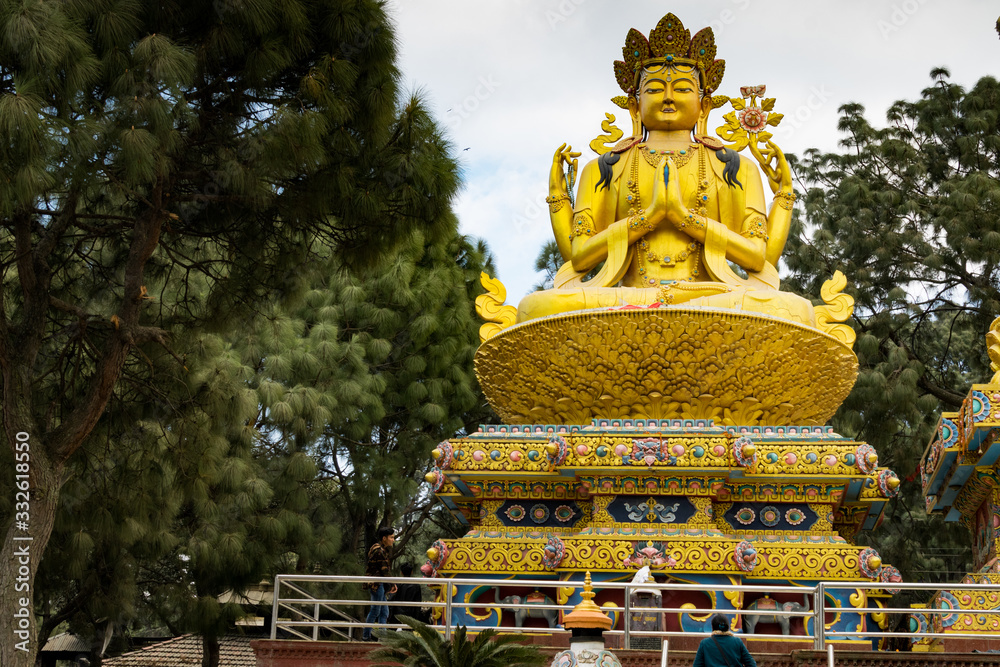 The giant Golden statue of Lord in nepal, kathmandu The giant Golden statue of Lord in nepal, kathmandu