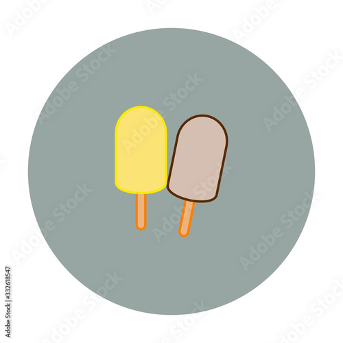 ice cream bonbon on white background