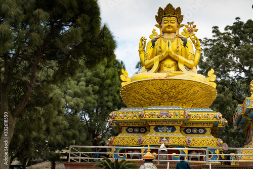 The giant Golden statue of Lord in nepal, kathmandu