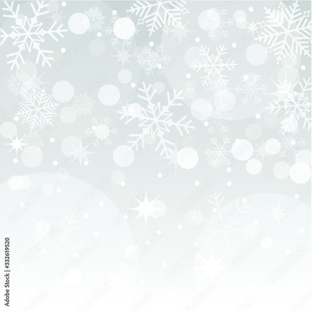 Vector of christmas background wiht snowflakes in winter season.