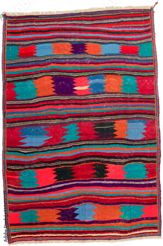 Cuadro en lienzo Old Persian Colourful Arabesque and handmade carpet, rug gelim and gabbeh with pattern