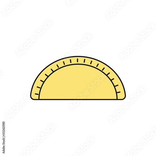Argentine beef patty on white background