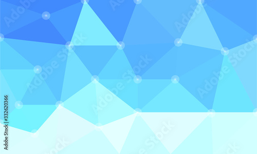 Vector of abstract blue and white polygon background