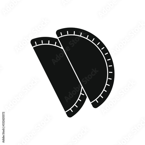 Argentine beef patty on white background