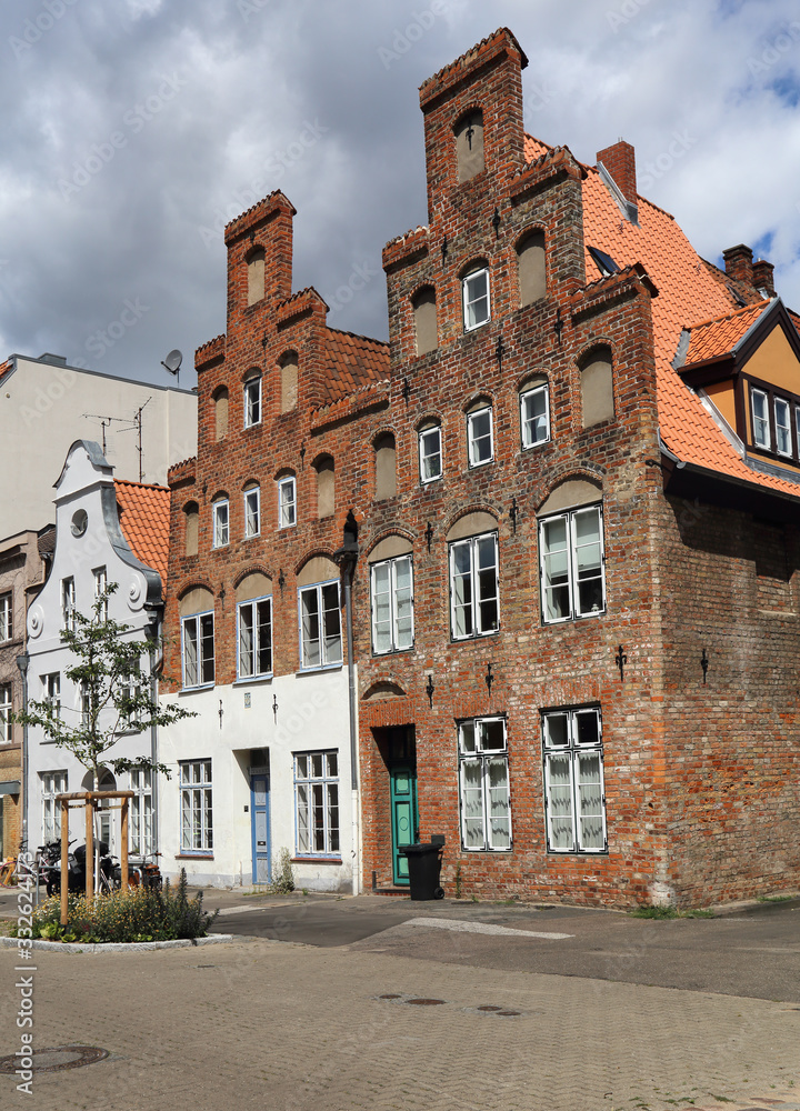 Street in historical Lubeck, Germany