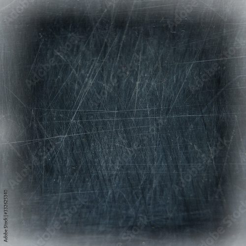 blank square gray abstract background / scratch texture, damaged wall surface