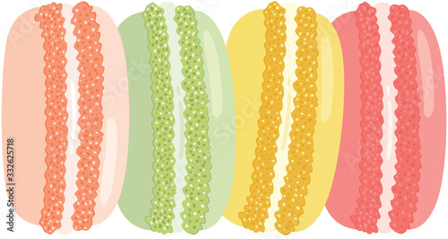 Pastel colors of france macarons banner