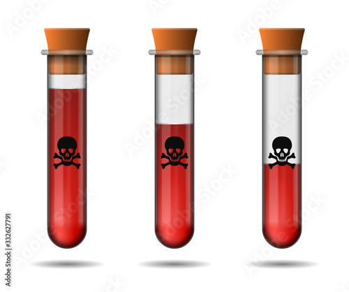 Glass tube, blood sample test coronavirus