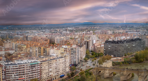 zaragoza city spain pilar tower