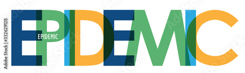 EPIDEMIC colorful vector typography banner