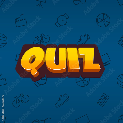 quiz logo and icon vector Isolated image
