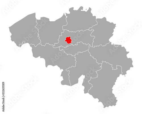 Karte von Brüssel in Belgien