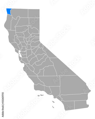Karte von Del Norte in Kalifornien
