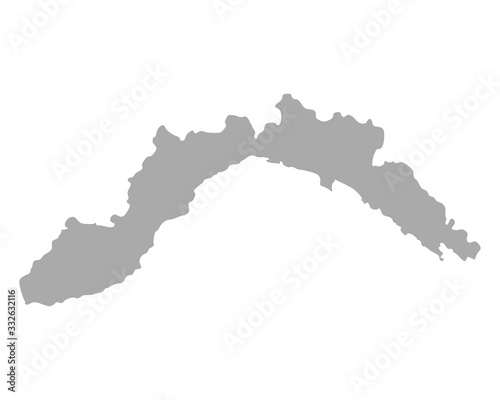 Karte von Ligurien