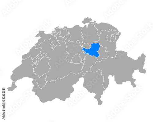 Karte von Schwyz in Schweiz