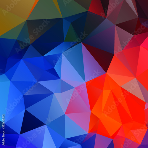 Abstract Color Polygon Background Design, Abstract Geometric Origami Style With Gradient