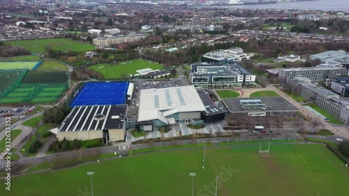 Aerial view of University College Dublin(UCD) is a research university in Dublin, Ireland, and a member institution of the National University of Ireland. UCD originates in a body founded in 1854. photo