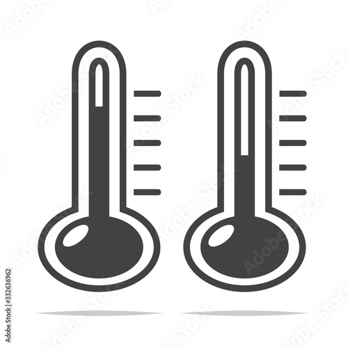 High and low temperature icon vector isolated