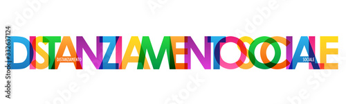 Tipografia vettoriale DISTANZIAMENTO SOCIALE 