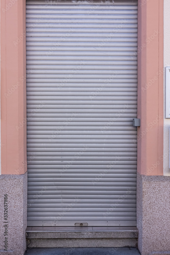 a locked loading door in sequence of corona pandemic a locked loading door in sequence of corona pandemic