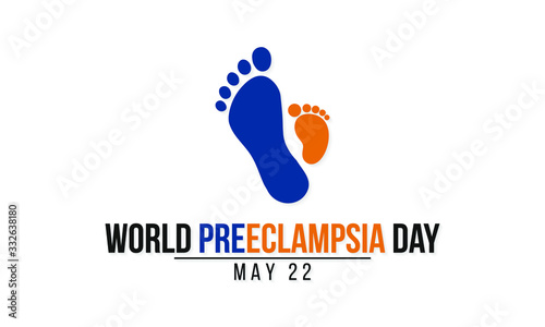 Vector illustration on the theme of World Preeclampsia day observed every year on May 22nd.