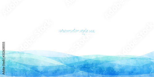 Obraz na płótnie Ilustracja wektorowa morze namalowana w stylu akwareli
