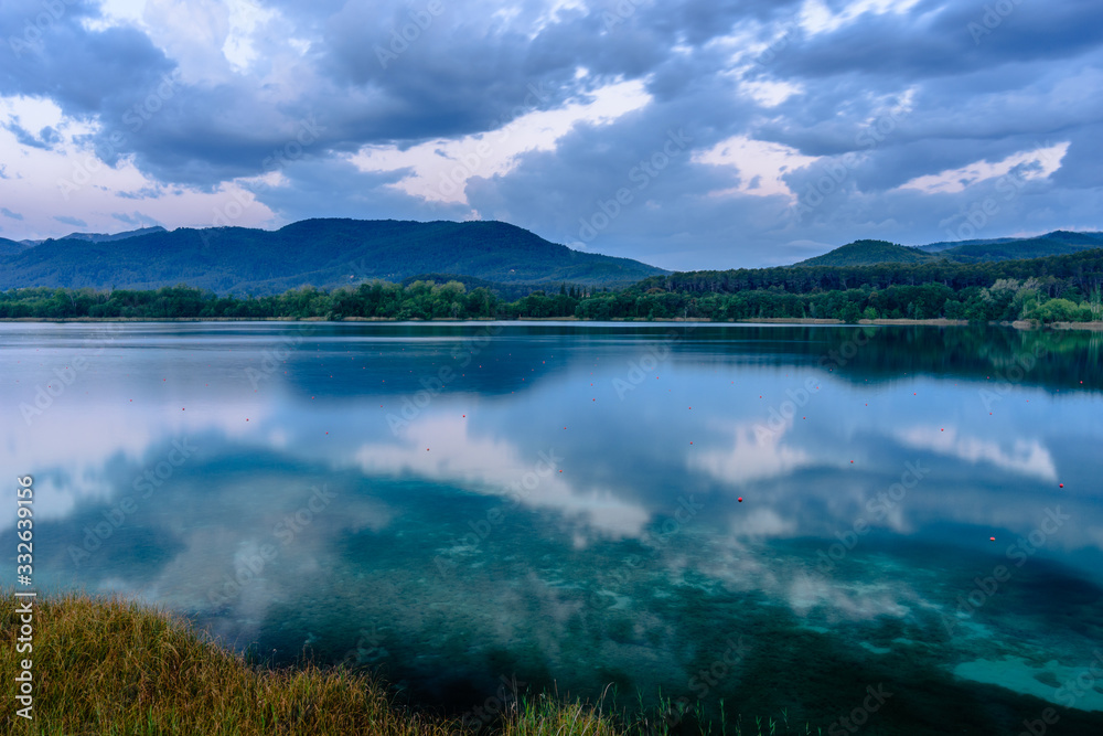 Fototapeta premium Beautiful Lake of Banyoles. Catalonia, Spain.
