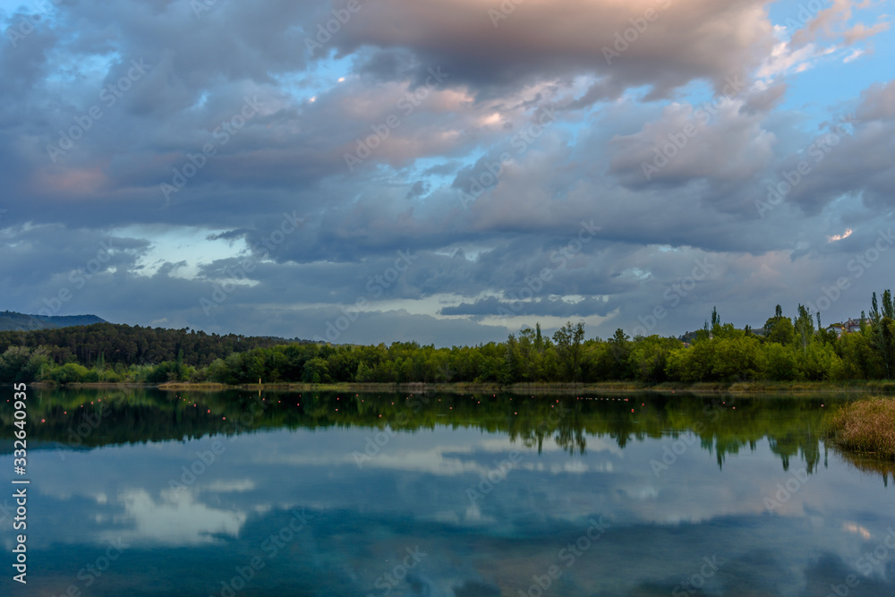 Beautiful Lake of Banyoles. Catalonia, Spain.