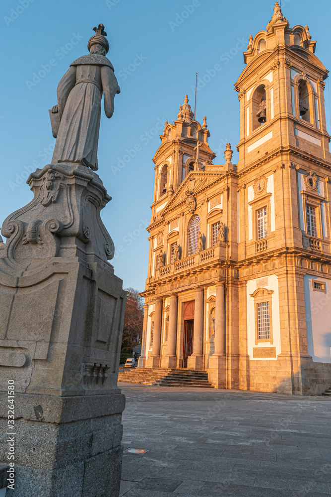 Fototapeta premium Sanctuary of Bom Jesus do Monte (also known as Sanctuary of Bom Jesus de Braga) is located in Tenoes parish, in the city, county and district of Braga, Portugal.