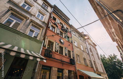 House of Legends. Restaurant with beautiful sculptures. Lviv Ukraine © firairo