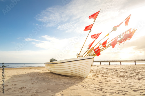 Fototapeta Naklejka Na Ścianę i Meble -  Fischerboot Insel Usedom
