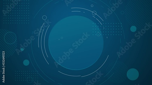 Blue background with moving circle, 4K, loop