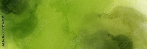 Abstract hand painted green nature watercolor