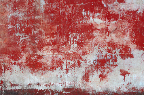 Background texture of an old concrete wall with peeling paint
