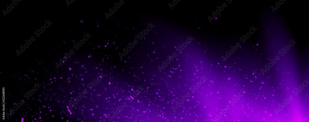 Fire embers particles texture overlays . Burn effect on isolated black ...