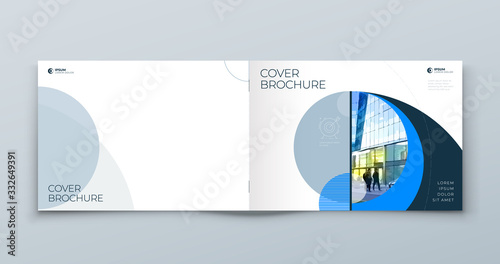 Landscape Cover with minimal geometric design. Modern abstract backgrounds for Horizontal Brochures, Placards, Posters, Flyers, Banners etc. Eps10 vector template.