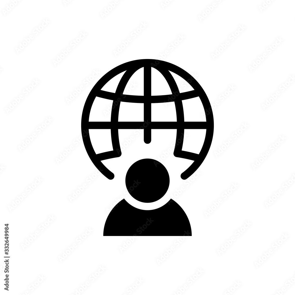 Global Services Vector Icon Glyph Illustration Global Services Vector Icon Glyph Illustration