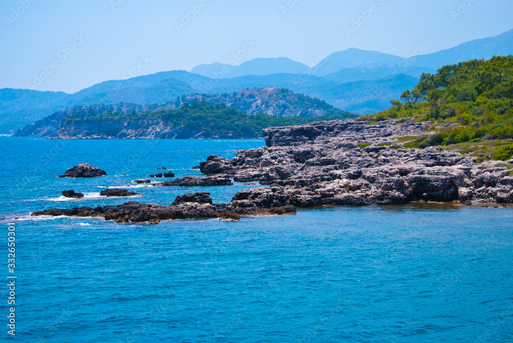 View of the Mediterranean coast. Turkey