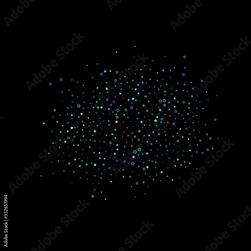 Blue  cyan  turquoise glitter stars  confetti.