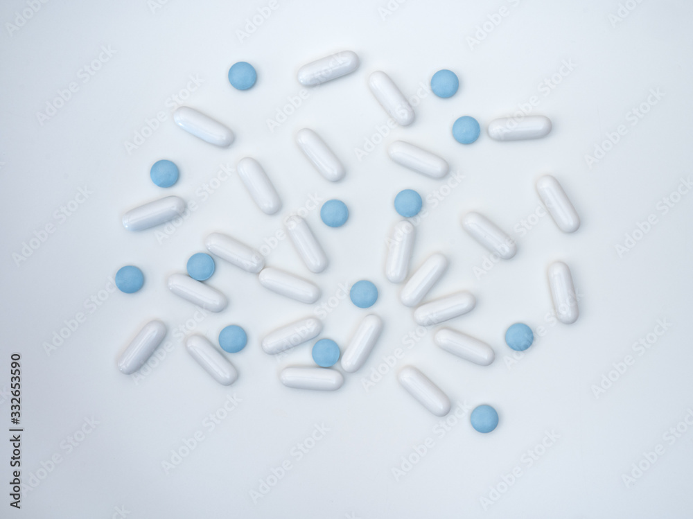 pills isolated on white background