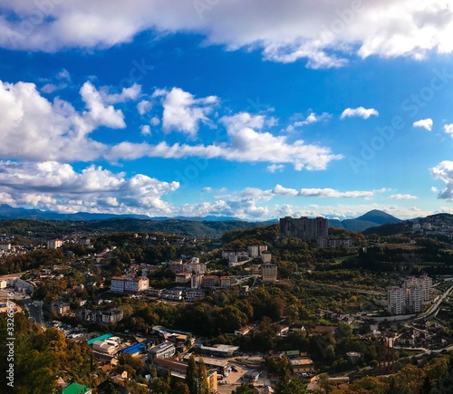 the city of Sochi. Panoramic view from a height of 800 meters, during the day.autumn. © Всеволод Каргин