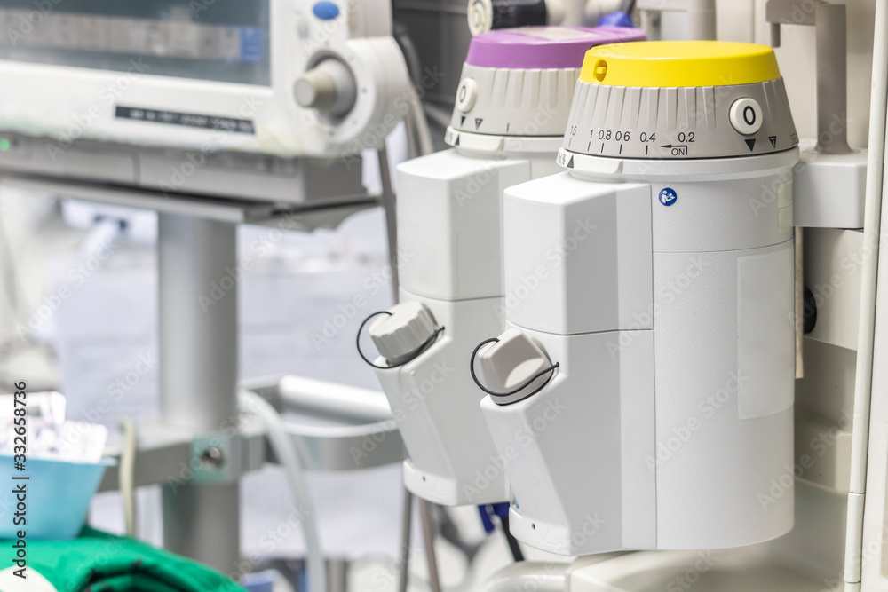 Anesthesia Machine in operating room at the hospital. Anesthesia Machine in operating room at the hospital.