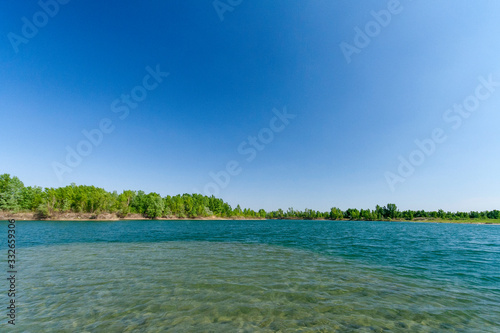 Quarry lake near Szalkszentmarton in Hungary. © skovalsky