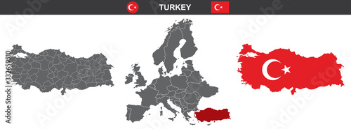 vector map set of Turkey isolated on white background Kategorie Grafische Elemente