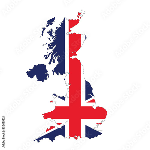 vector map ensign of United Kingdom isolated on white background Kategorie Grafische Elemente