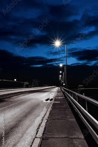 highway at night photo