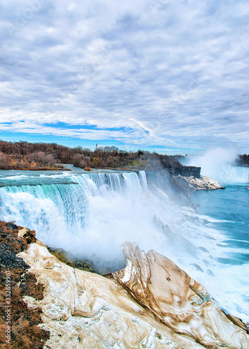Wonderful Niagara Falls USA nature in spring