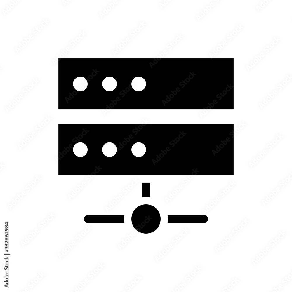 Network Server Vector Icon Glyph Illustration Network Server Vector Icon Glyph Illustration