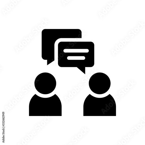 Talking Vector Icon Glyph Illustration