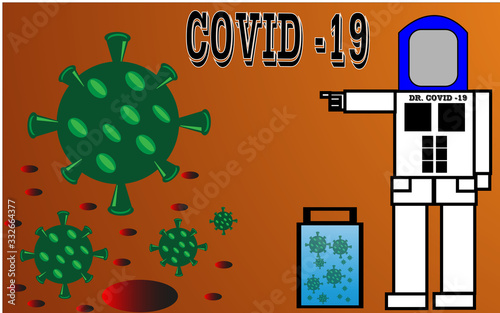 Illustration Vector Graphic of COVID-19 corona virus background
